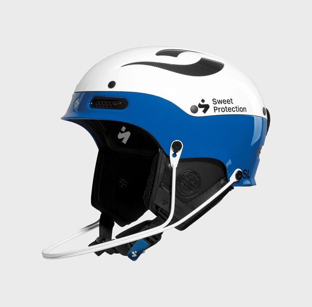 Sweet Protection Trooper II SL Helmet White and blue with guard