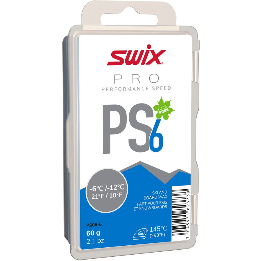 Swix PS6 Turquoise Ski Wax, 60G
