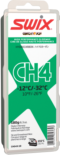 Swix CH4X Green Ski Wax, 180g, -12°C to -32°C | -25°F to 10°F
