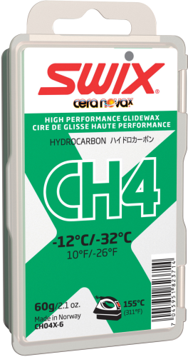 Swix CH4X Green Ski Wax, 60g, -12°C to -32°C | -25°F to 10°F