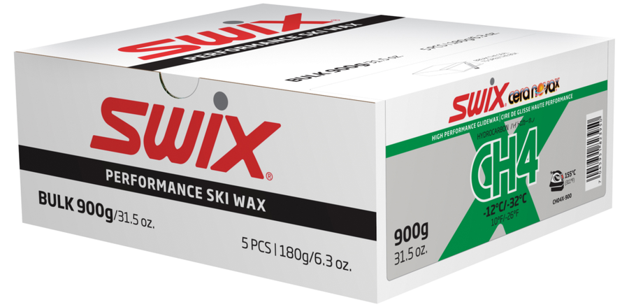 Swix CH4X Green Ski Wax, 900g, -12°C to -32°C | -25°F to 10°F