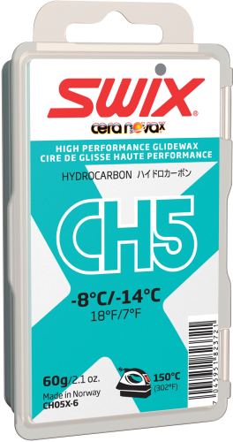 Swix CH5X Turquoise Ski Wax, 60g, -8°C to -14°C | 7°F to 18°F