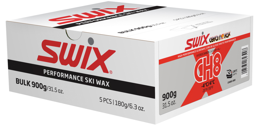 Swix CH8X Red Ski Wax, 900g