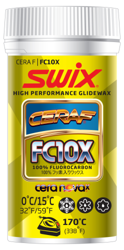 Swix FC10X Cera F Powder, High Performance Ski Wax