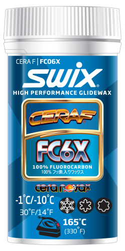 Swix FC6X Cera F Powder, 100% Fluorocarbon Ski Wax
