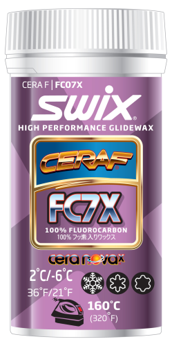 Swix FC7X Cera F Powder, high performance race wax, 100% fluorocarbon