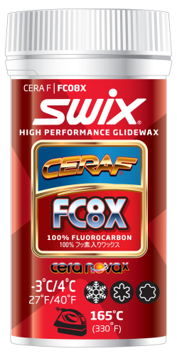Swix FC8X Cera F Powder, 100% Fluorocarbon, High Performance Glidewax