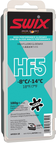 Swix HF5X Turquoise Ski Wax, 180g