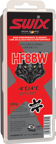 Swix HF8 Cera Nova High Performance Glide Wax, Red, 40gm