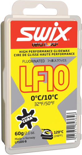 Swix LF10X Yellow Ski Wax, 60g