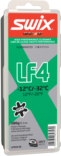 Swix LF5X Green, 180g , Cold Weather Ski Wax, -12°C to -32°C |  -25°F to 10°F.