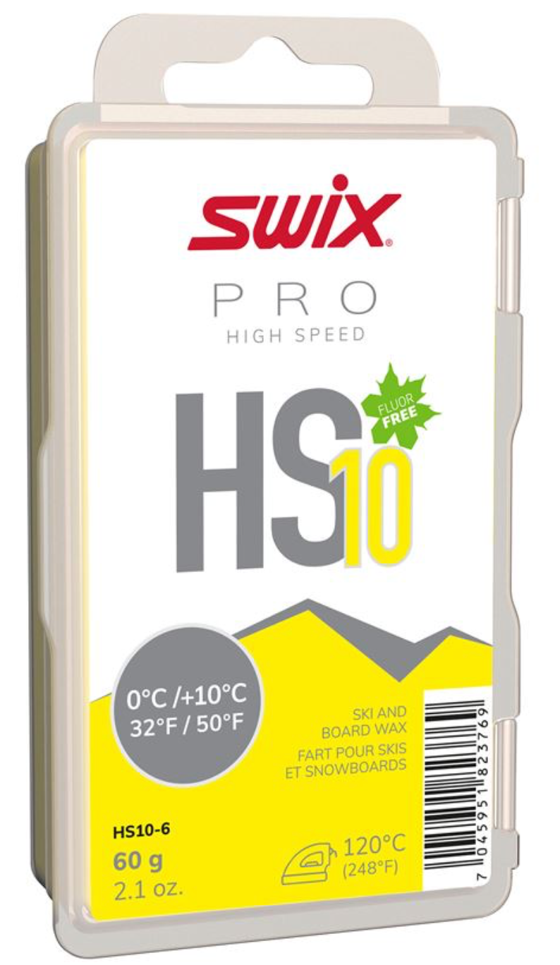 Swix HS10 Yellow Ski Wax - Fluoro Free Ski Wax