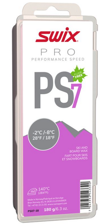 Swix PS7 Violet Ski Wax 180g - Fluoro Free Race Wax