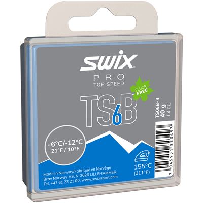 Swix TS6 Black Ski Wax | 10°F to 21°F