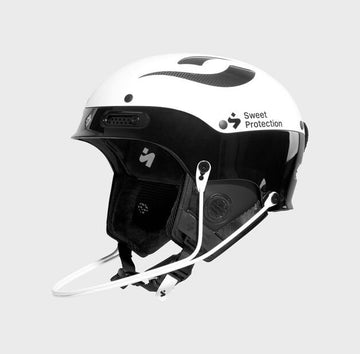 Sweet Protection Trooper II SL Helmet Black and White with Chin guard
